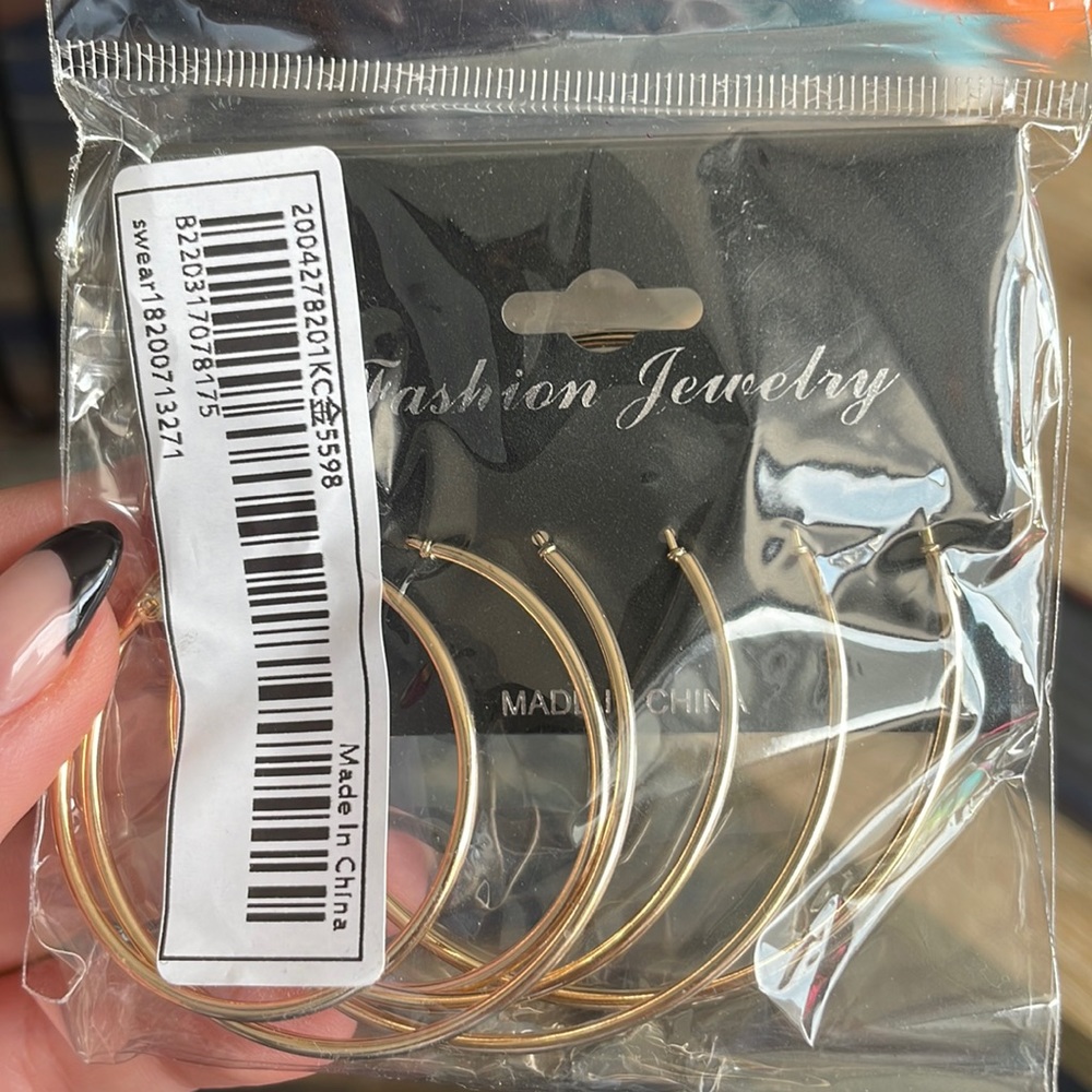 Gold Hoops NWT